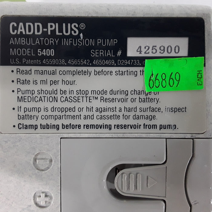 SIMS Deltec CADD-Plus 5400 Ambulatory Infusion Pump