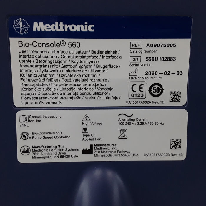 Medtronic Bio-Console 560 Speed Controller System
