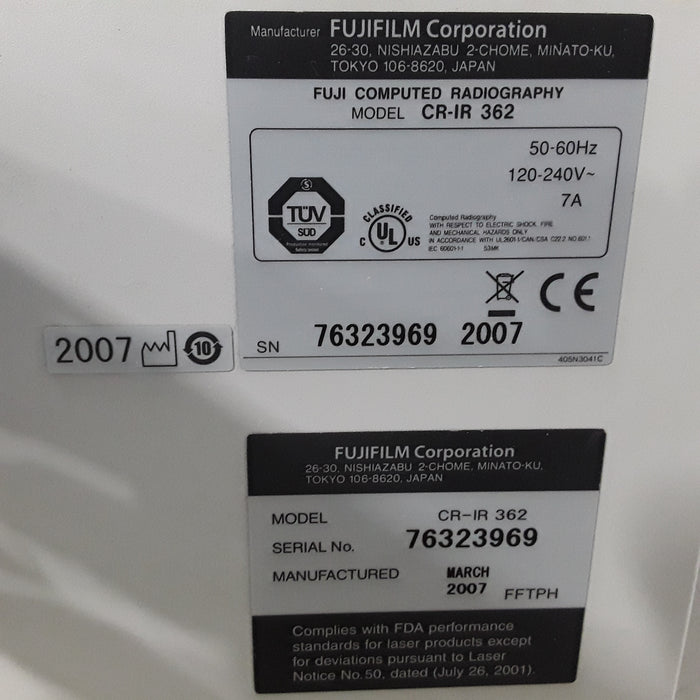 Fujifilm CR-IR 362 FCR XG2000 Film Digitizer