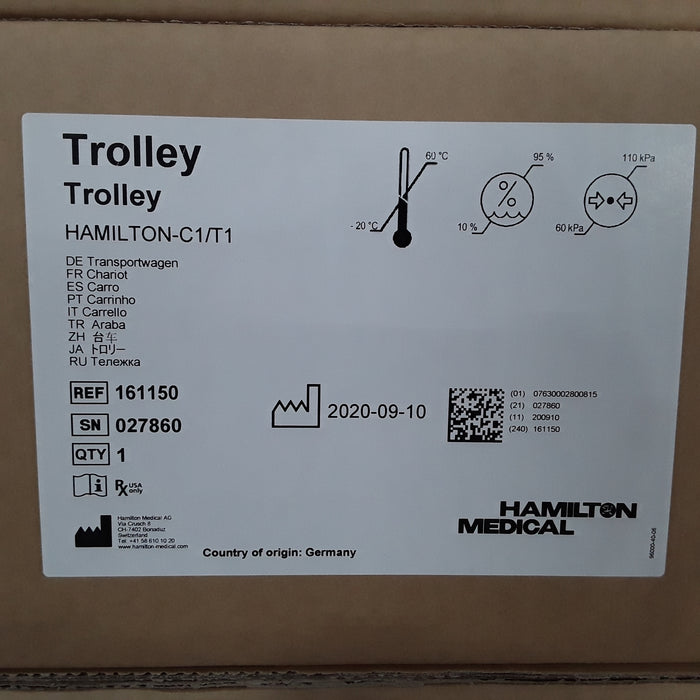 Hamilton Medical Inc C1/T1 Trolley