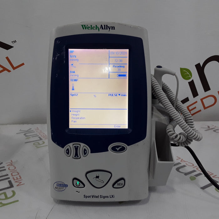 Welch Allyn Spot LXi - NIBP, ThermoScan, Nellcor SpO2 Vital Signs Monitor