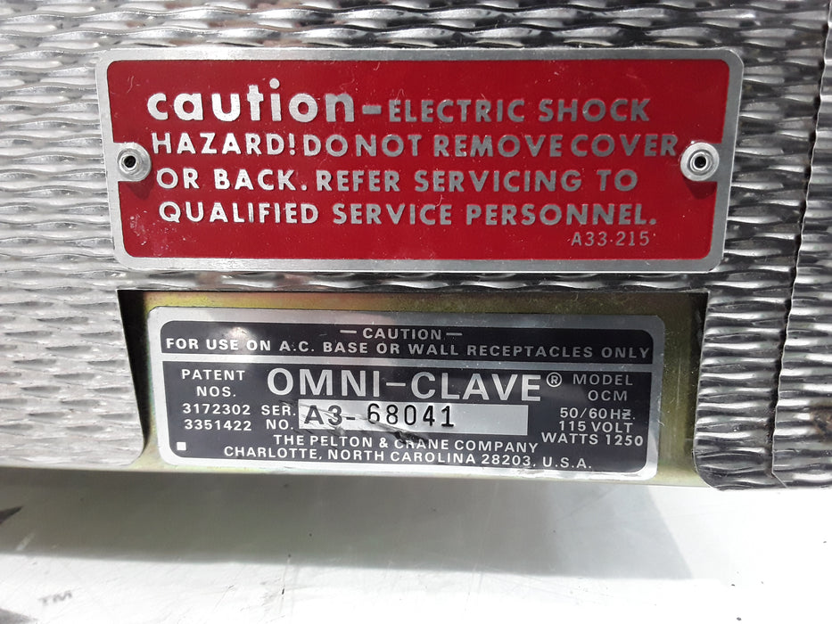 Pelton & Crane OCM Autoclave