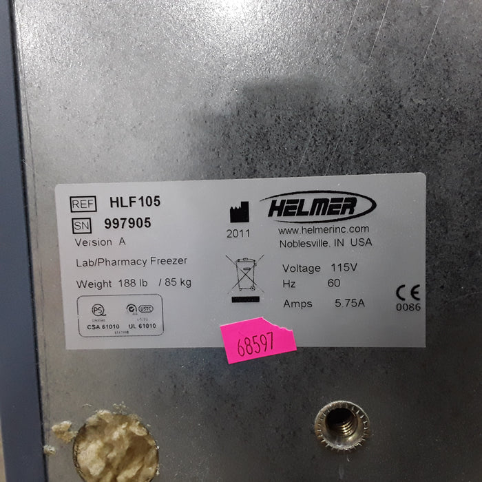 Helmer Inc HLF105 Undercounter Lab Freezer