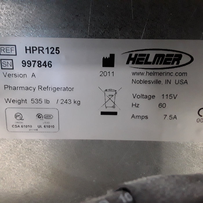 Helmer Inc HPR125 Pharmacy Refrigerator