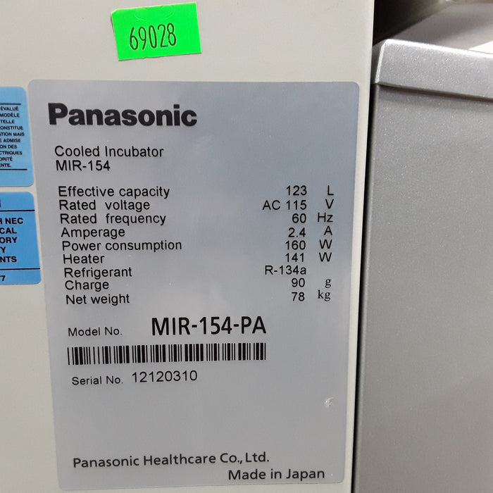Panasonic MIR-154-PA Cooled Incubator