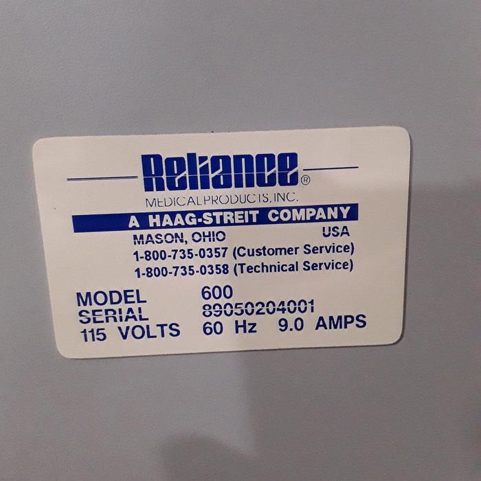 Reliance Medical Products, Inc. 600 Treatment Cabinet