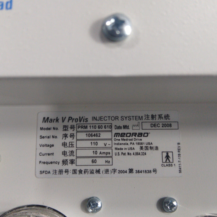 Medrad Mark V Provis PRM Console Angiographic Injector System