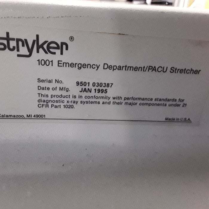 Stryker Medical 1001 ED/PACU Stretcher