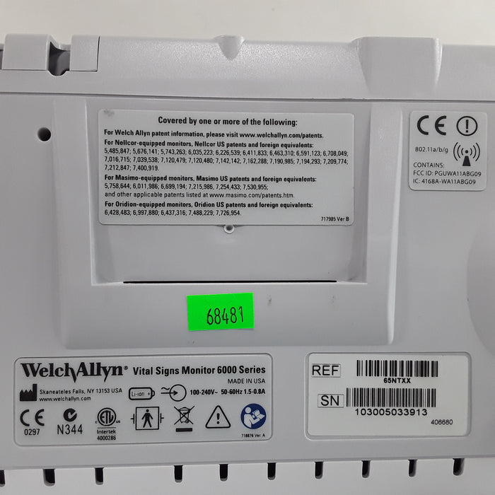 Welch Allyn Welch Allyn Connex 6500 - Nellcor SpO2, SureTemp Vital Signs Monitor