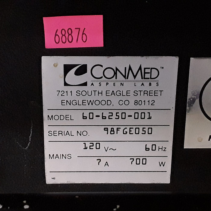 ConMed 60-6250-001 Aspen Excalibur Plus PC Electrosurgical Unit
