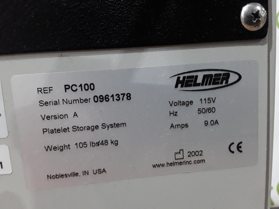 Helmer Inc PC100 Platelet Storage System