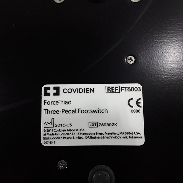 Covidien FT6003 Valleylab ForceTriad Three Pedal Footswitch