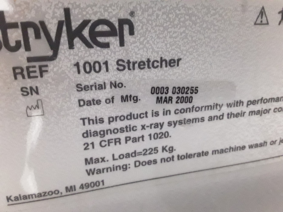 Stryker Medical 1001 ED/PACU Stretcher