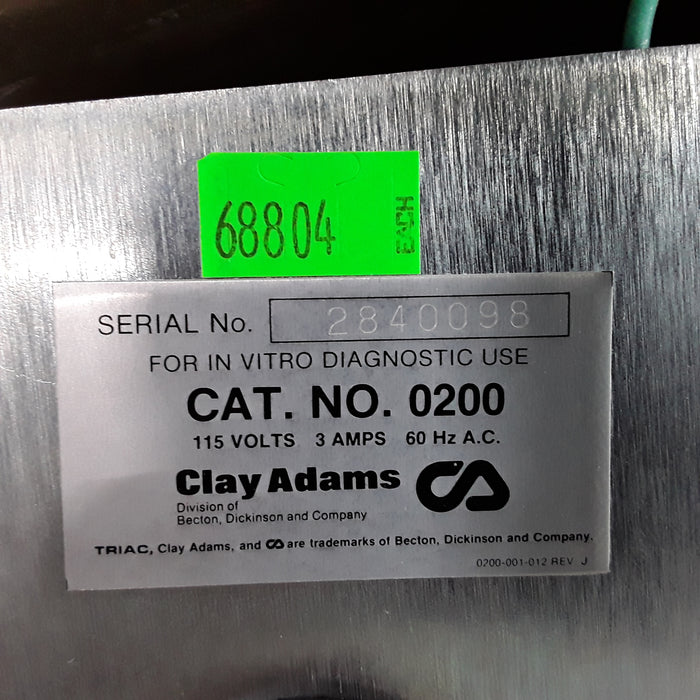 Clay Adams 0200 Triac Urine Blood MHCT Centrifuge