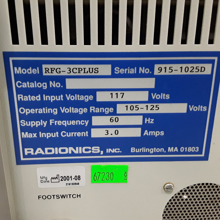 Radionics RFG-3C Plus RF Lesion Generator