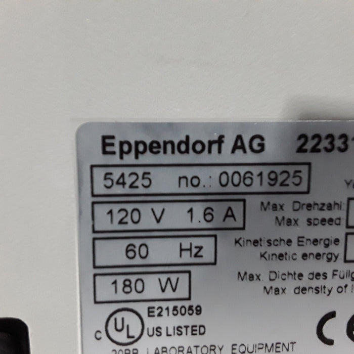 Eppendorf 5415D Centrifuge