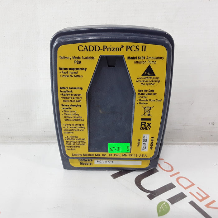 Smiths Medical CADD Prizm PCS II 6101 Ambulatory Infusion Pump