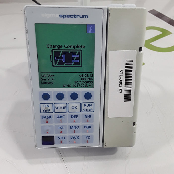 Baxter Healthcare Sigma Spectrum 6.05.13 with B/G Battery Infusion Pump