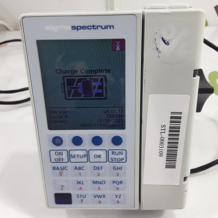 Baxter Healthcare Sigma Spectrum 6.05.13 with B/G Battery Infusion Pump