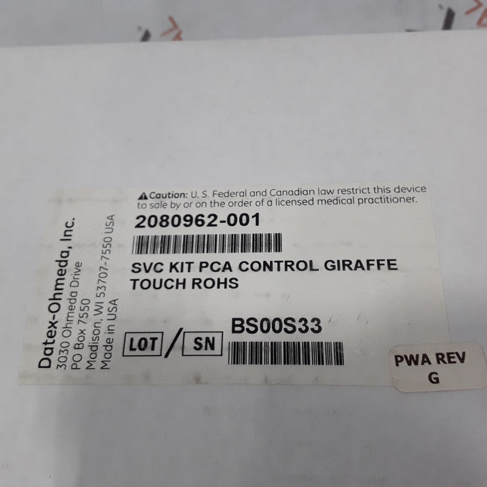 Datex-Ohmeda 2080962-001 Giraffe Touch Kit PCB