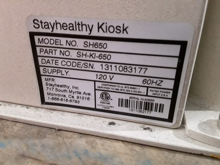 StayHealthy SH650 Kiosk