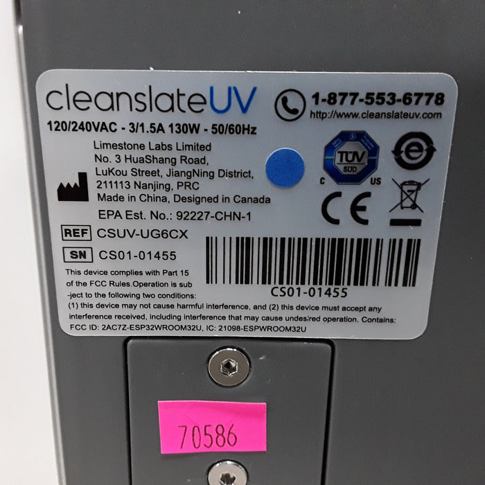 Clinical Technology Inc (CTI) CSUV-UG6CX CleanSlate UV Ultraviolet Sterilizer