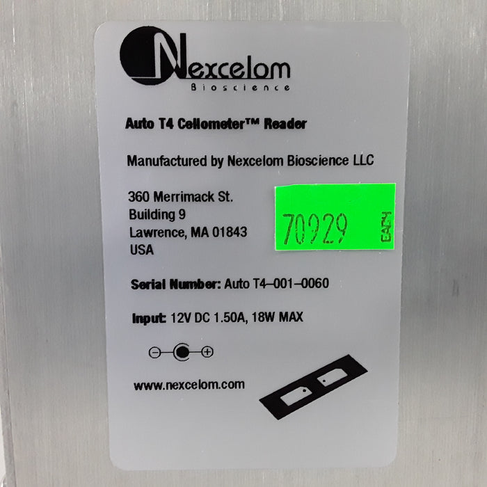 Nexcelom Bioscience LLC Cellometer Auto T4 Image Cytometer Fluorescent Counter