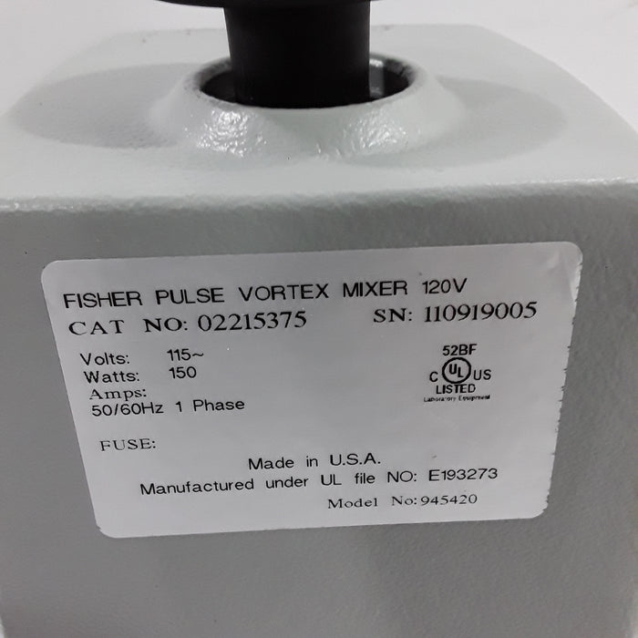 Fisher Scientific 02215375 Pulsing Vortex Mixer
