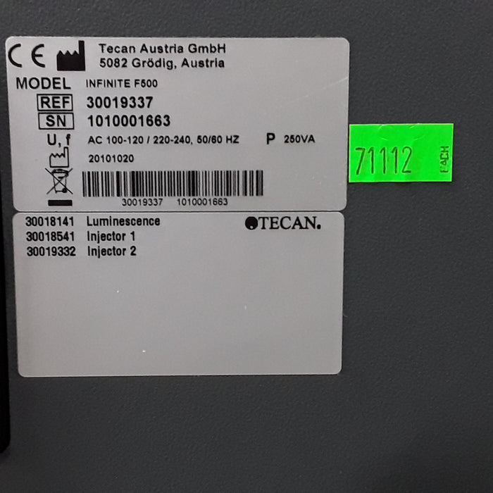 Tecan Infinite F500 Fluorescence Microplate Reader