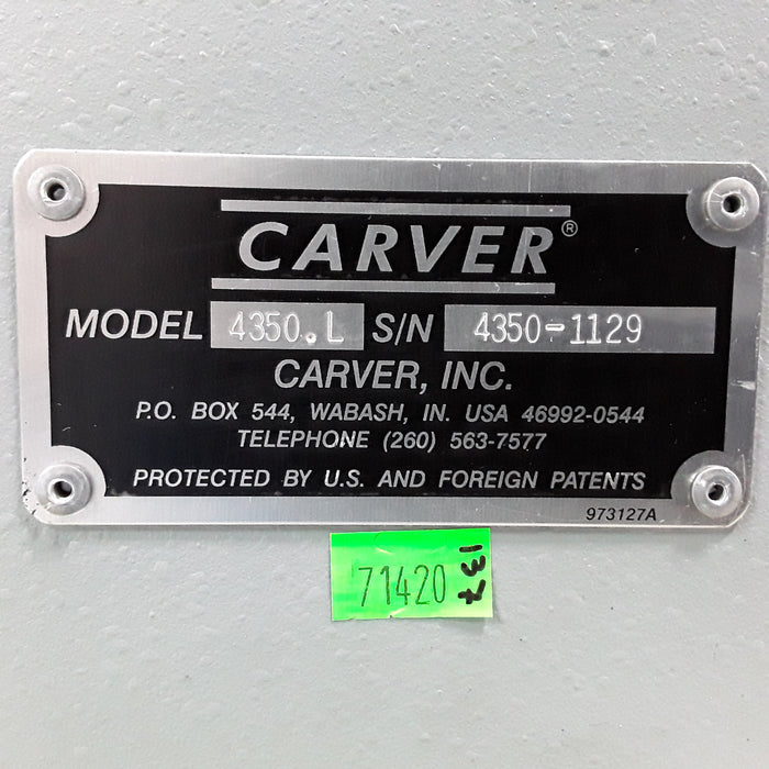 Carver 4350.L Hydraulic Lab Press