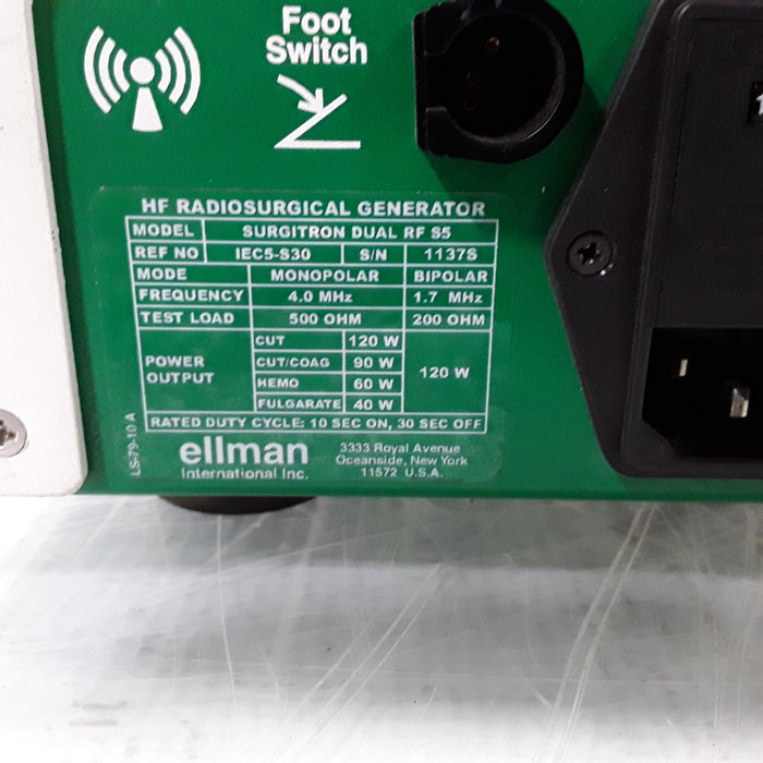 Ellman Surgitron Dual RF S5 Electrosurgical Unit