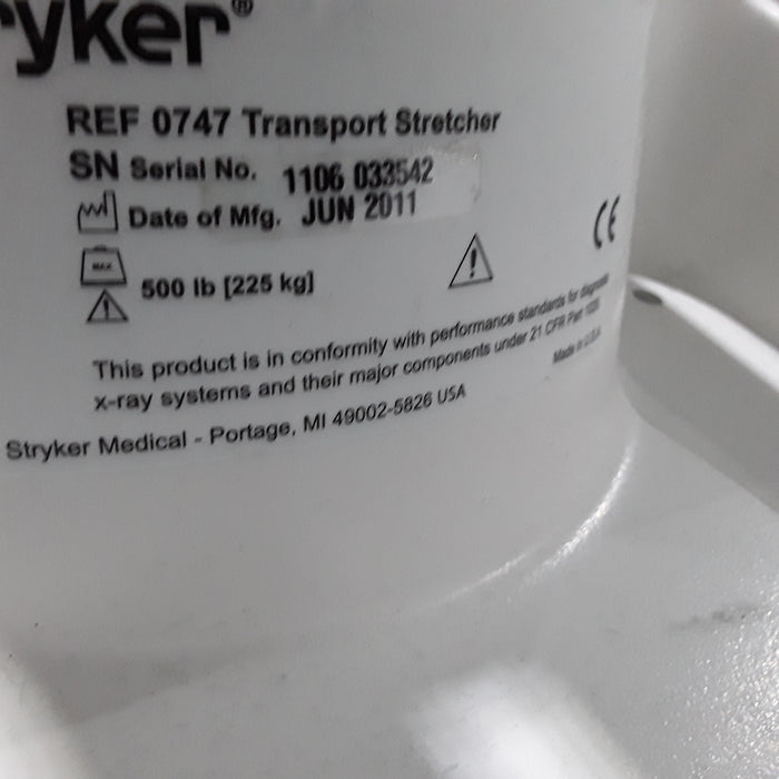 Stryker Medical 0747 Transport Stretcher