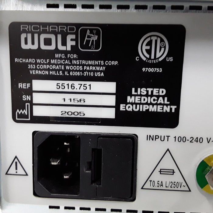 Richard Wolf 5516.751 Endocam Endoscopy Camera console, 3CCD