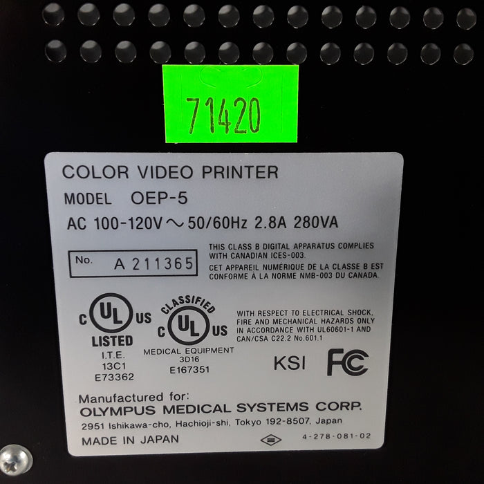 Olympus OEP-5 Color Video Printer