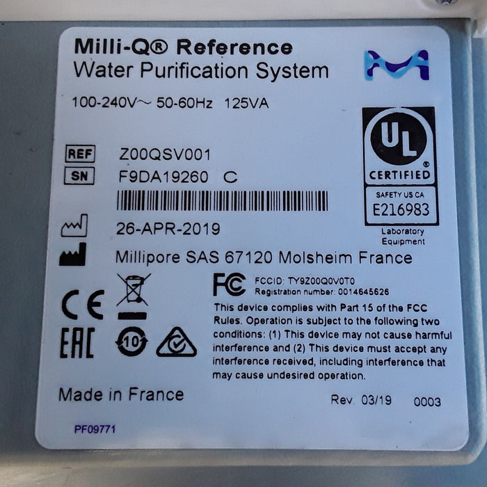 Millipore Z00QSV001 Milli-Q Reference