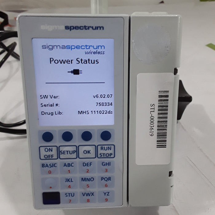 Baxter Healthcare Sigma Spectrum 6.02.07 with B/G Battery Infusion Pump