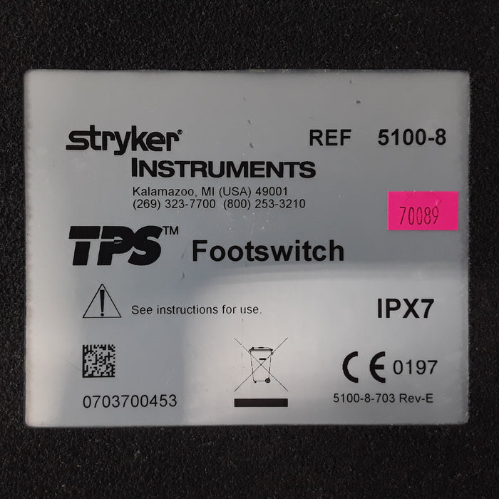 Stryker Medical TPS 5100-8 Footswitch