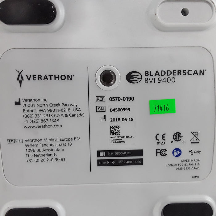 Verathon Medical, Inc BVI 9400 Bladderscan