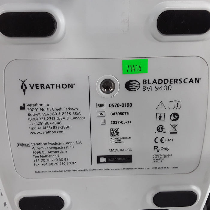 Verathon Medical, Inc BVI 9400 Bladderscan