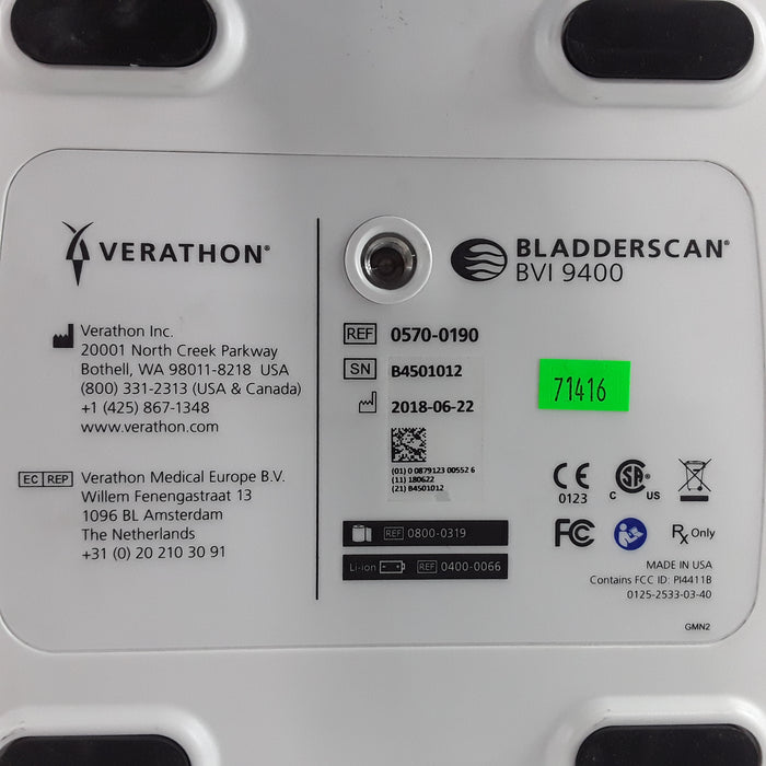 Verathon Medical, Inc BVI 9400 Bladderscan