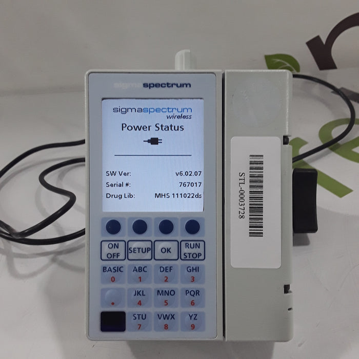 Baxter Healthcare Sigma Spectrum 6.02.07 with B/G Battery Infusion Pump