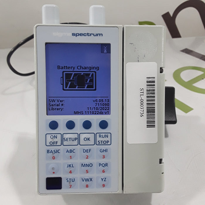 Baxter Sigma Spectrum 6.05.13 with A/B/G/N Battery Infusion Pump
