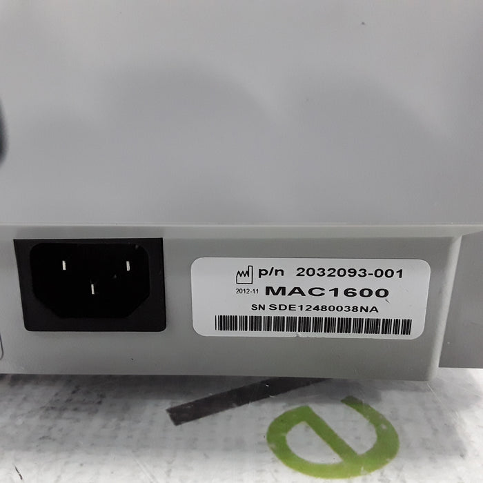 GE Healthcare MAC 1600 ECG
