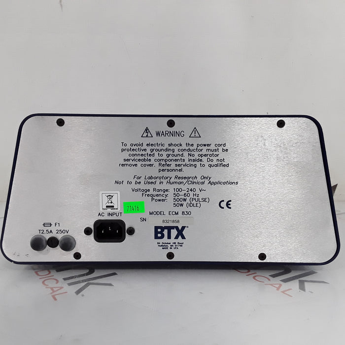 BTX Technologies Inc ECM 830 Square Wave Electoporation System
