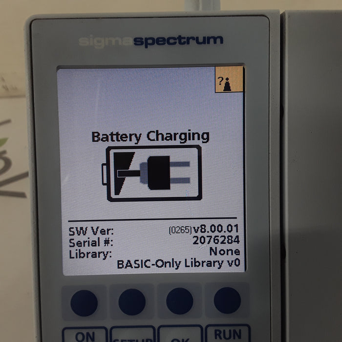 Baxter Healthcare Sigma Spectrum 8.0 w/ B/G Battery Infusion Pump