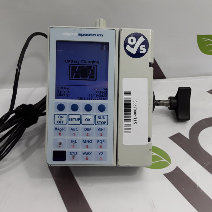 Baxter Healthcare Sigma Spectrum 6.05.14 with B/G Battery Infusion Pump