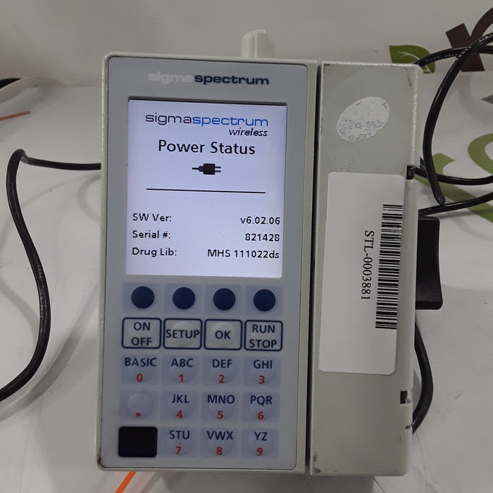 Baxter Sigma Spectrum 6.02.06 with B/G Battery Infusion Pump