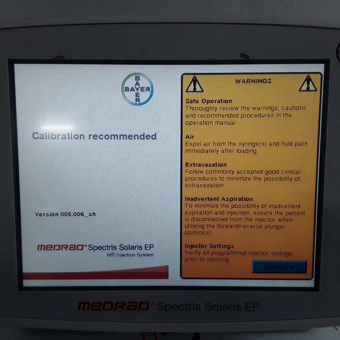 Medrad Spectris Solaris EP Display MR Injection System Monitor