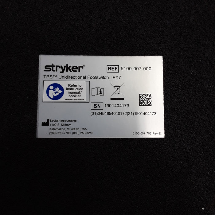 Stryker Medical TPS 5100-7 Footswitch