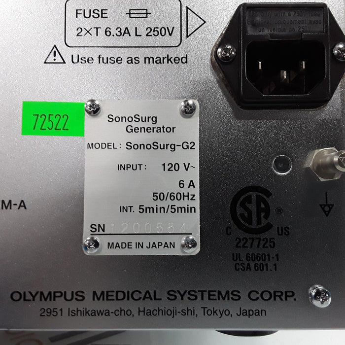 Olympus SonoSurg G2 Ultrasonic Generator